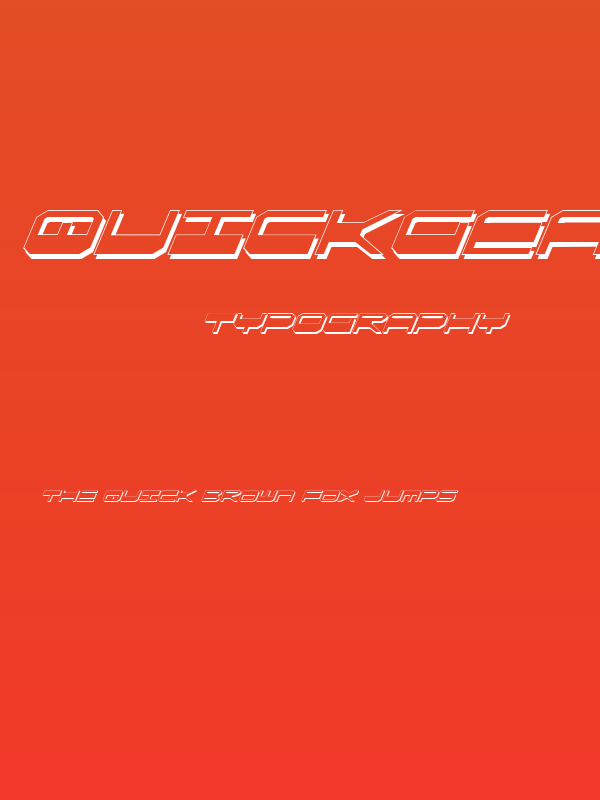 QuickGear Shadow Italic Poster