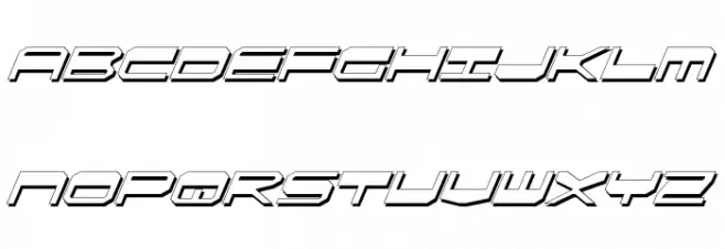 QuickGear Shadow Italic Schriftart Kleinbuchstaben