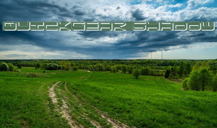 QuickGear Shadow Font examples