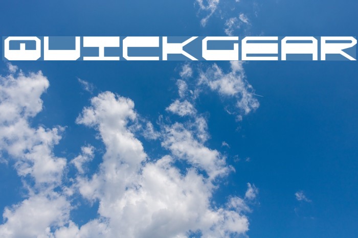 QuickGear Font examples