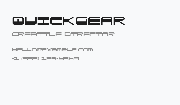 QuickGear Business Card