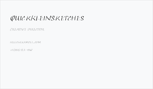 QuickKleinSketches Business Card