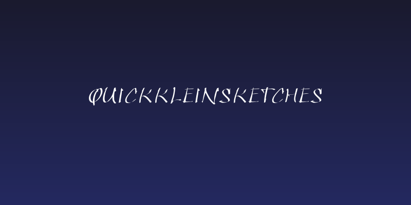 QuickKleinSketches Social Header