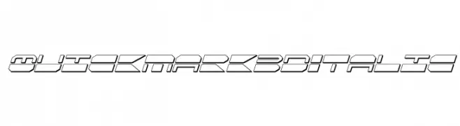 QuickMark 3D Italic  Скачать бесплатные шрифты