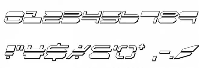 QuickMark 3D Italic Schriftart Anderer Schreiben