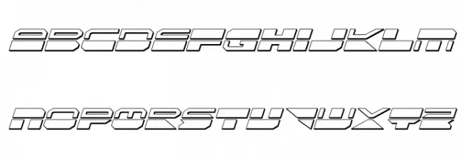 QuickMark 3D Italic 字体 大写