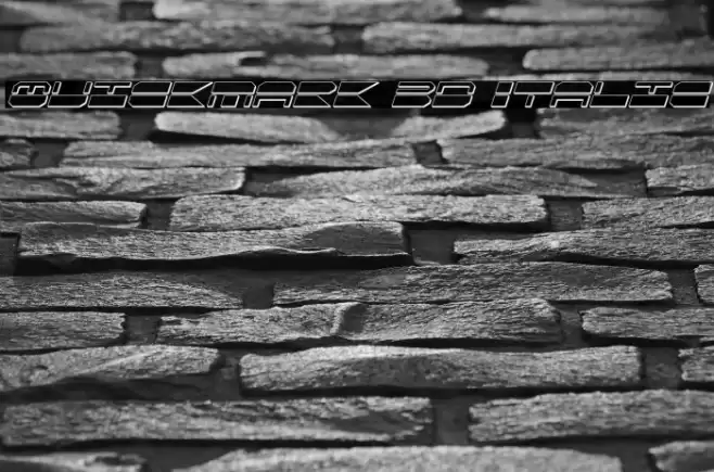 QuickMark 3D Italic Schriftart examples