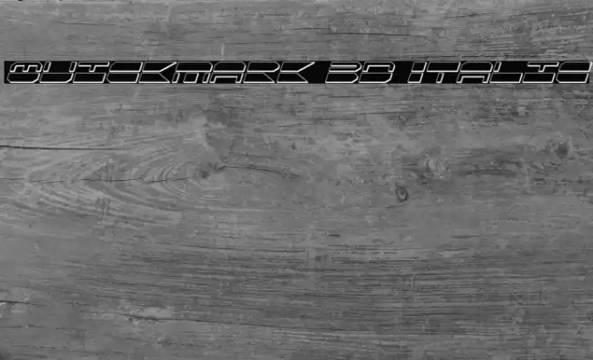 QuickMark 3D Italic Schriftart examples