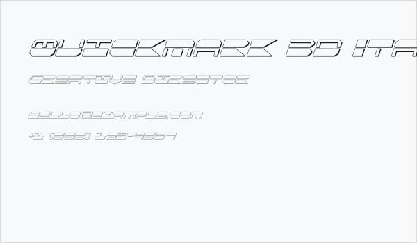 QuickMark 3D Italic Business Card