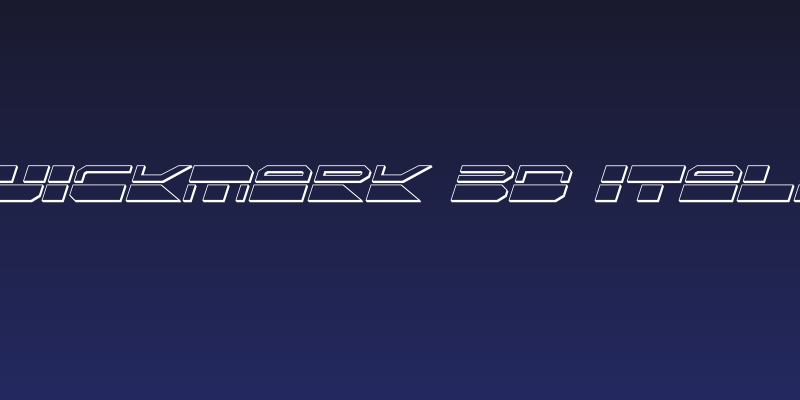 QuickMark 3D Italic Social Header