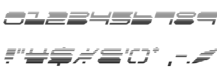 QuickMark Gradient Italic Font OTHER CHARS