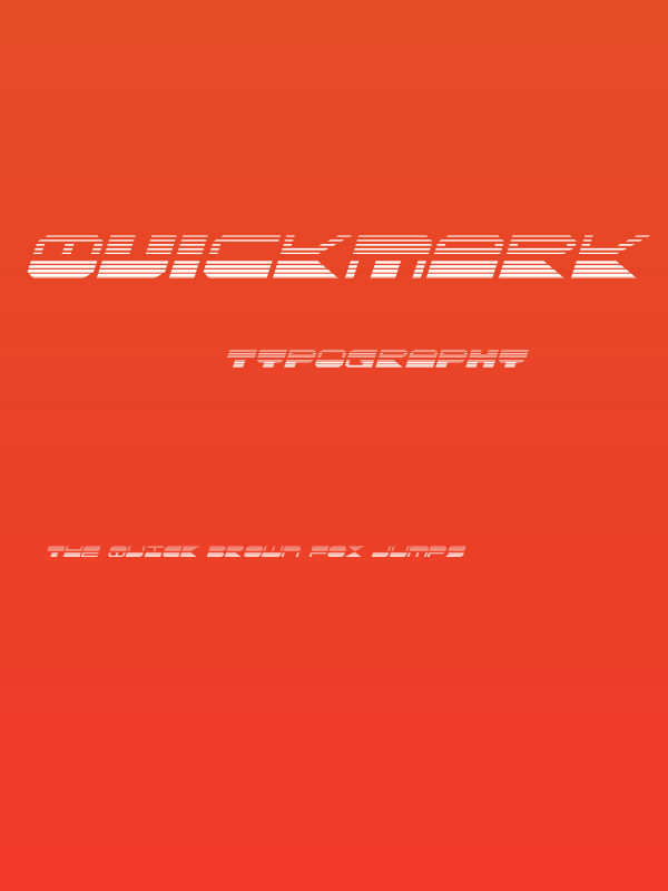 QuickMark Gradient Italic Poster