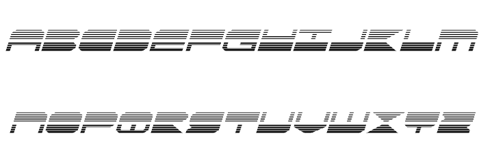 QuickMark Gradient Italic Font LOWERCASE