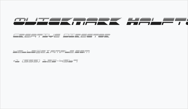 QuickMark Halftone Italic Business Card