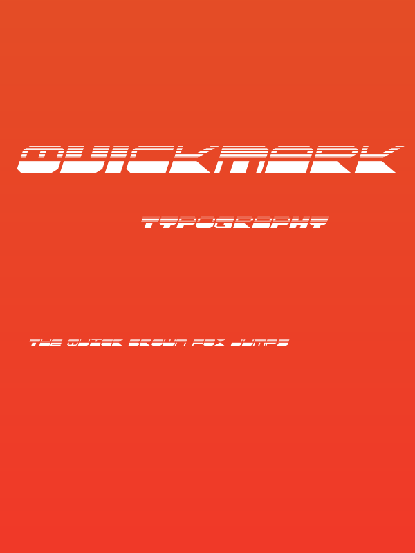 QuickMark Halftone Italic Poster