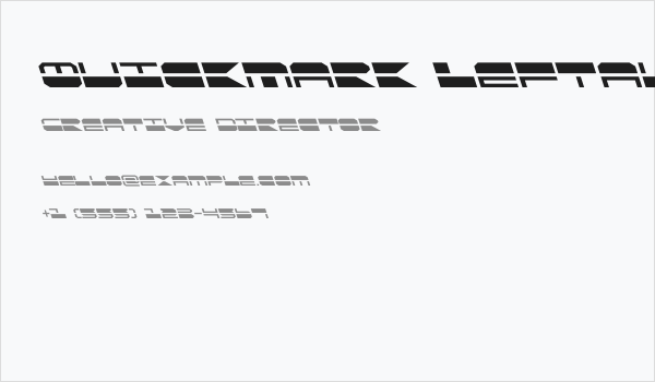 QuickMark Leftalic Business Card