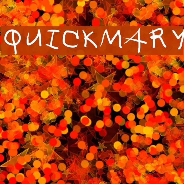 QuickMary Font examples