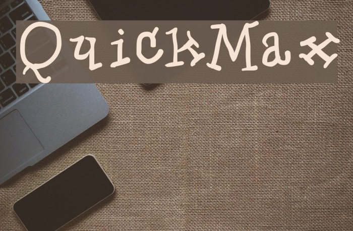 QuickMax Font examples