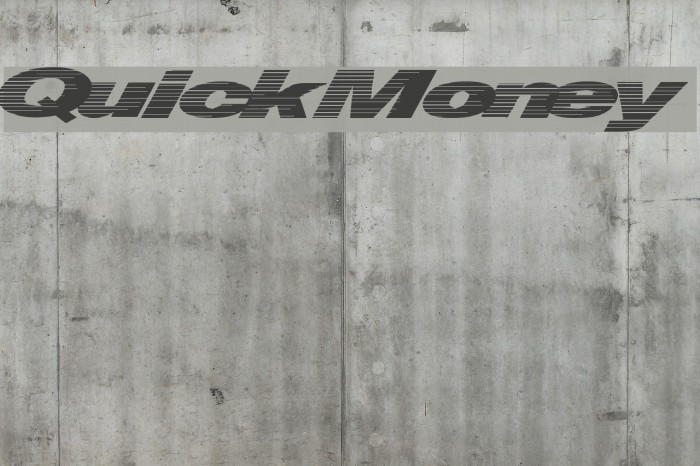 QuickMoney Font examples