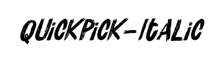 QuickPick-Italic Font