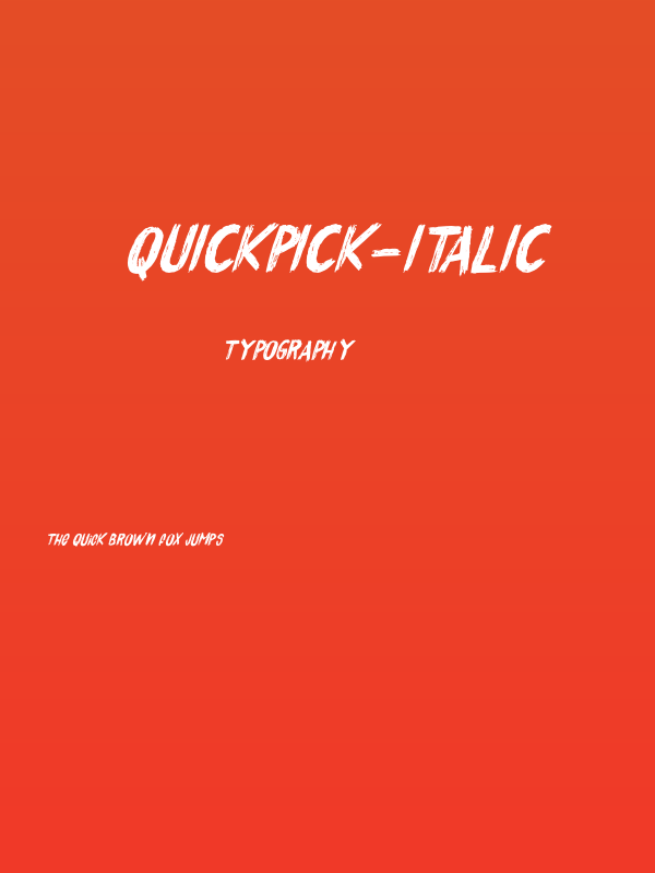 QuickPick-Italic Poster
