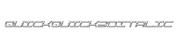 QuickQuick 3D Italic Fonte