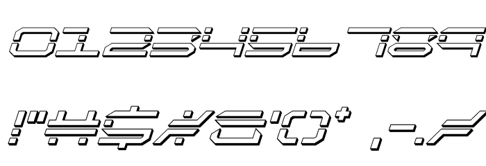 QuickQuick 3D Italic Font OTHER CHARS