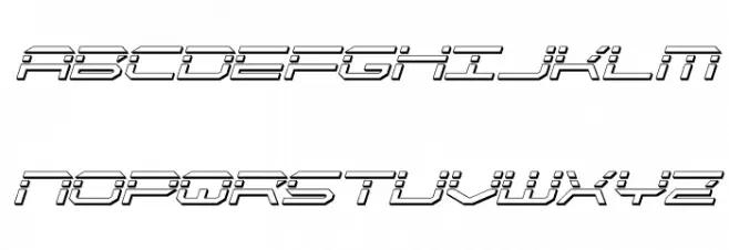 QuickQuick 3D Italic Schriftart Groß