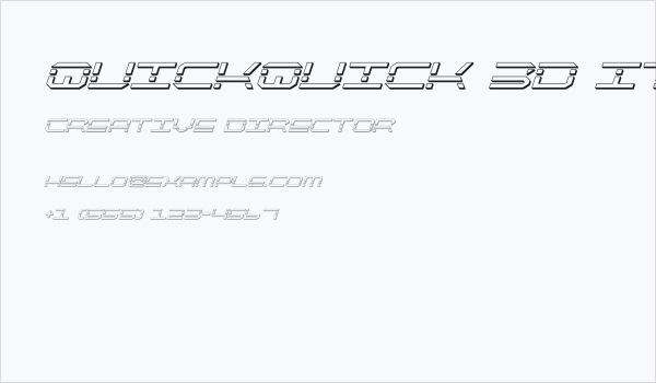 QuickQuick 3D Italic Business Card