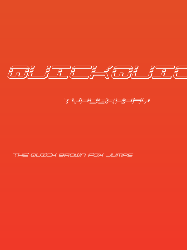 QuickQuick 3D Italic Poster