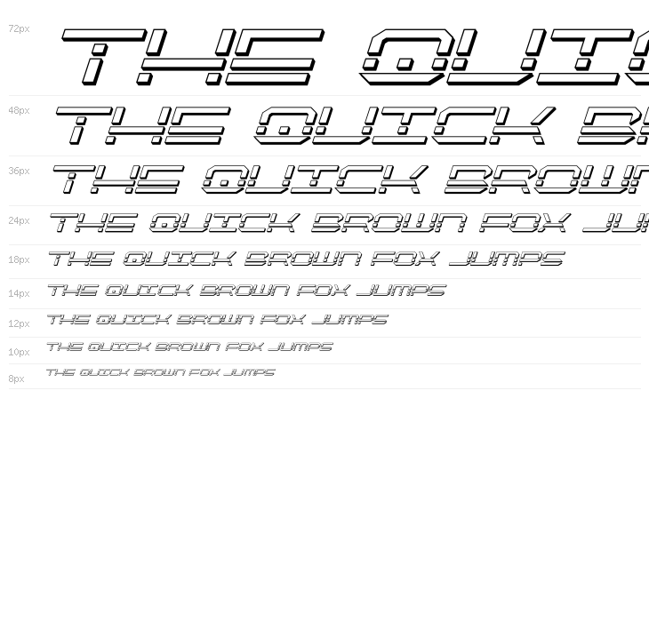 QuickQuick 3D Italic Waterfall