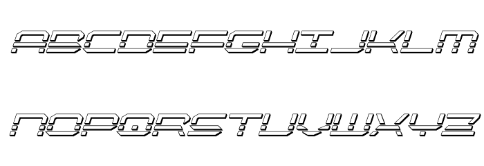 QuickQuick 3D Italic Font LOWERCASE