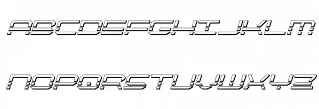 QuickQuick 3D Italic Шрифта строчной