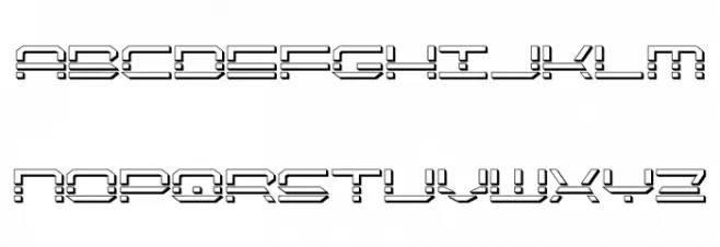 QuickQuick 3D Font Litere mici