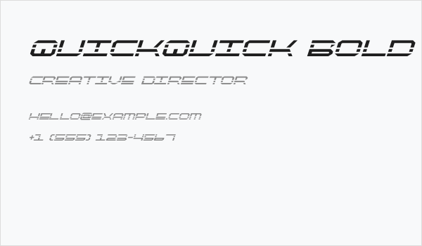 QuickQuick Bold Italic Business Card