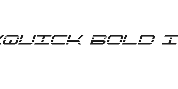 QuickQuick Bold Italic Logo