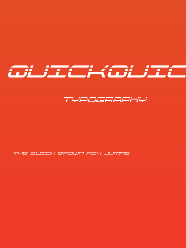 QuickQuick Bold Italic Poster