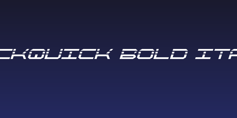 QuickQuick Bold Italic Social Header