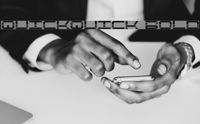 QuickQuick Bold Caratteri examples