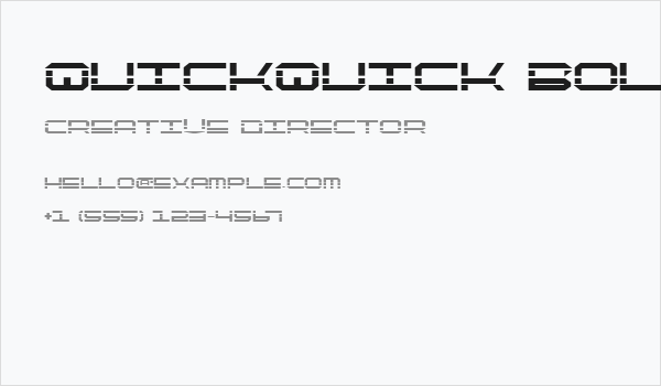 QuickQuick Bold Business Card