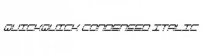 QuickQuick Condensed Italic  تنزيل الخطوط