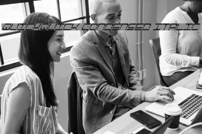 QuickQuick Condensed Italic Font examples