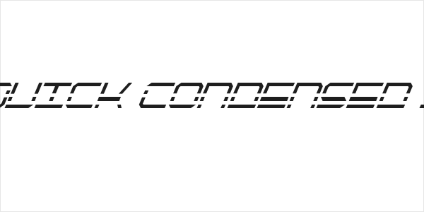 QuickQuick Condensed Italic Logo