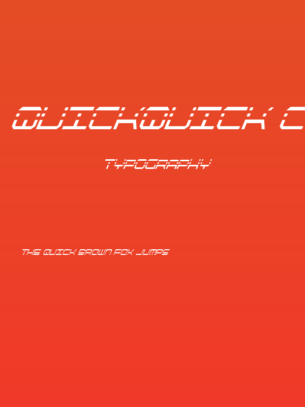 QuickQuick Condensed Italic Poster