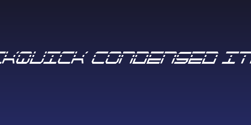 QuickQuick Condensed Italic Social Header