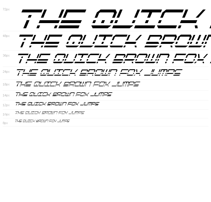 QuickQuick Condensed Italic Waterfall