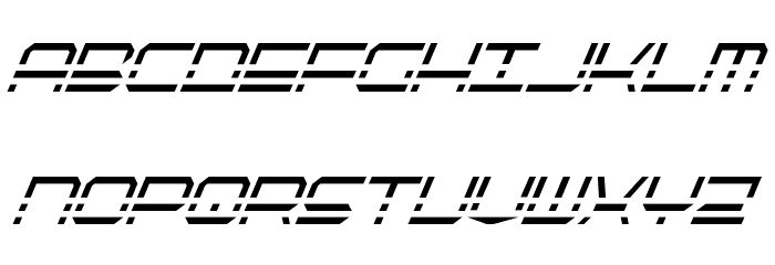 QuickQuick Condensed Italic Font LOWERCASE