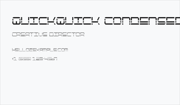 QuickQuick Condensed Business Card