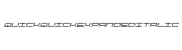 QuickQuick Expanded Italic Font