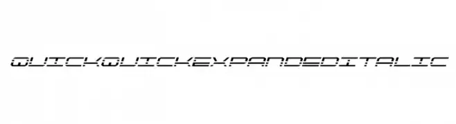 QuickQuick Expanded Italic  Fuentes Gratis Descargar